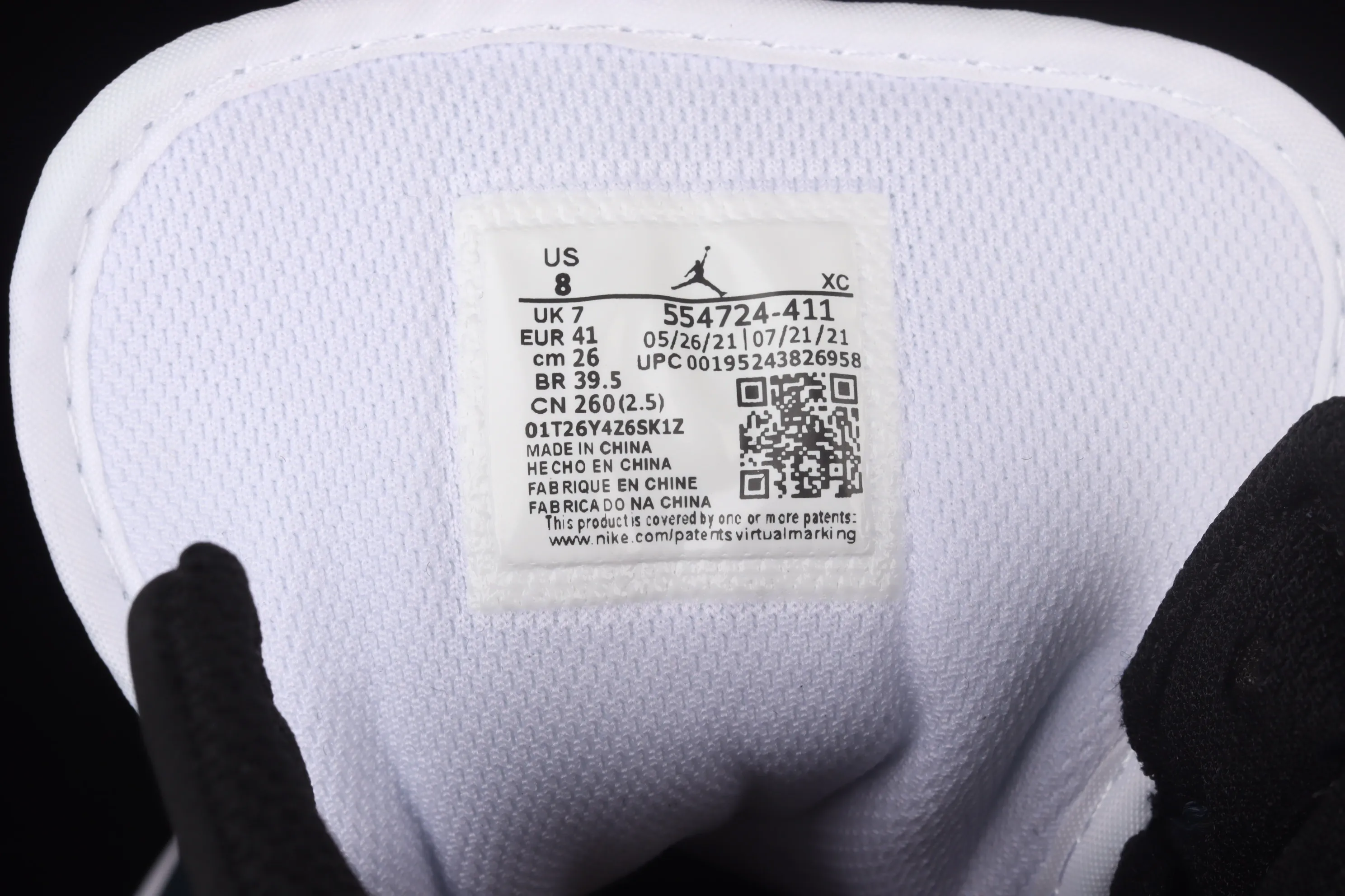 All categories Air Jordan Jordan series basketball shoes Air Jordan 1 Mid Different versions Air Jordan 1 Mid "Dark Teal" AJ1 Qiao 1 Qinglan China basketball shoes 554724-411